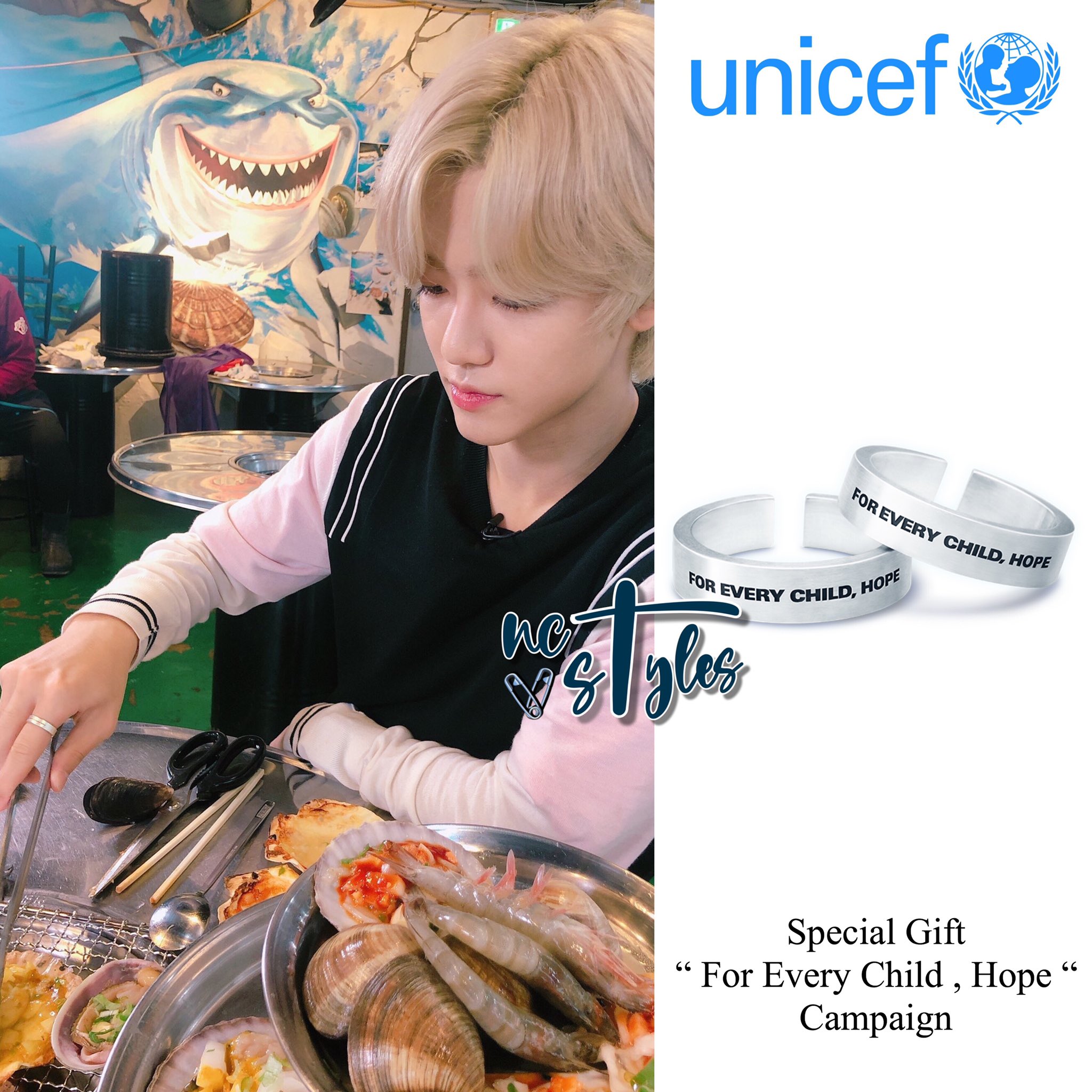 Selskabelig Champagne Oxide NCT FASHION & STYLE ! on Twitter: "Jaemin ring from UNICEF. For those who  participated in the “ For Every Child , Hope “ campaign, will get this ring  as special gift