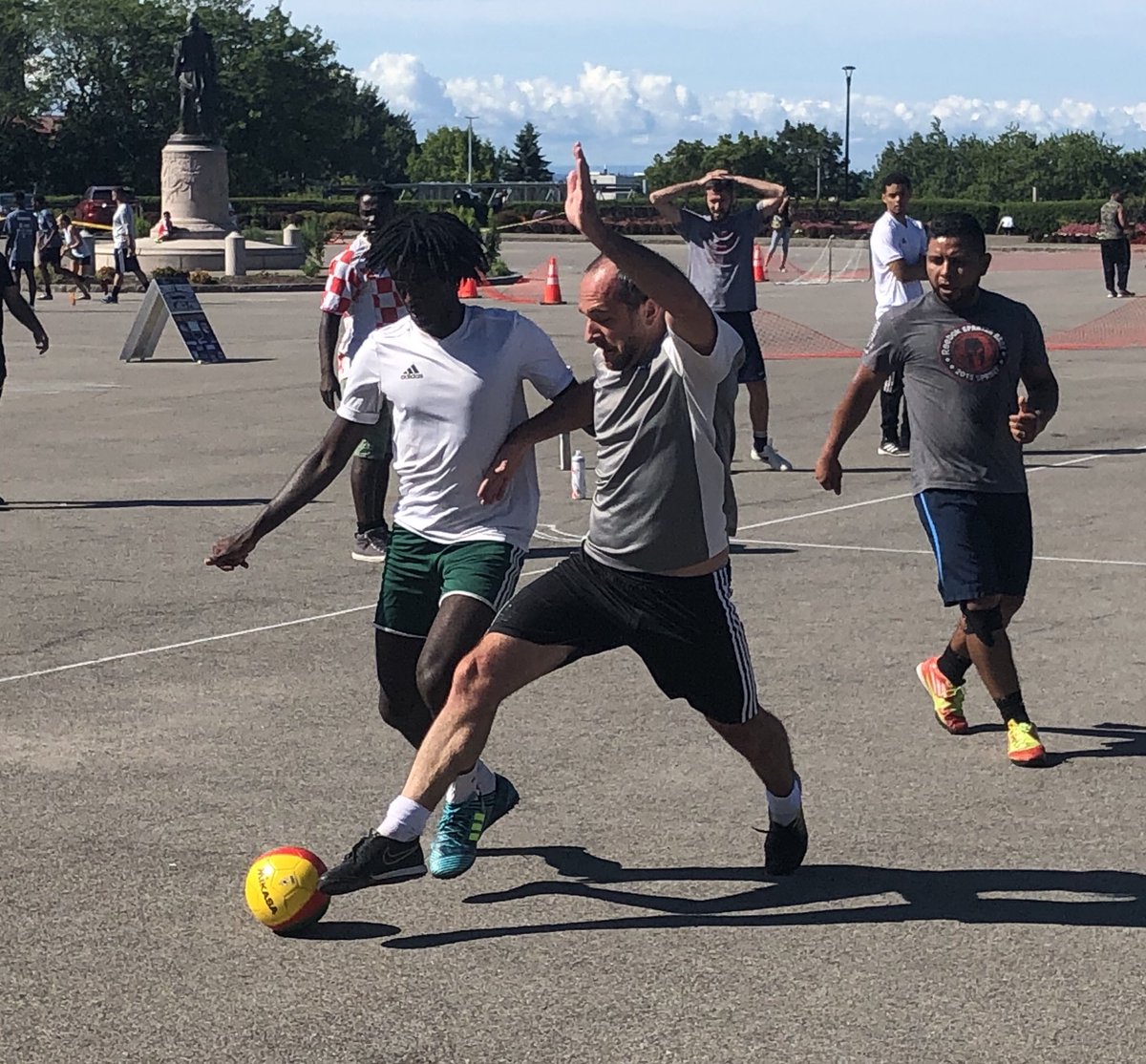 BN_Soccer's tweet photo. Some shots from today’s @wsisoccer street tournament, which runs until about 2 pm at Front Park. Beautiful day for it. https://t.co/hQS6Zk3BfH