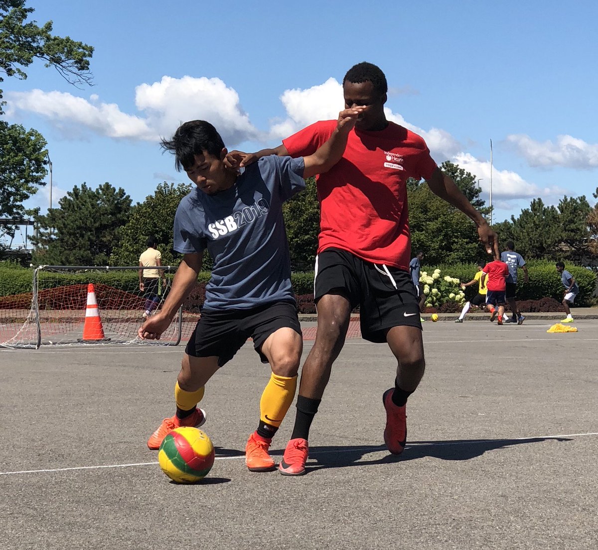 BN_Soccer's tweet photo. Some shots from today’s @wsisoccer street tournament, which runs until about 2 pm at Front Park. Beautiful day for it. https://t.co/hQS6Zk3BfH