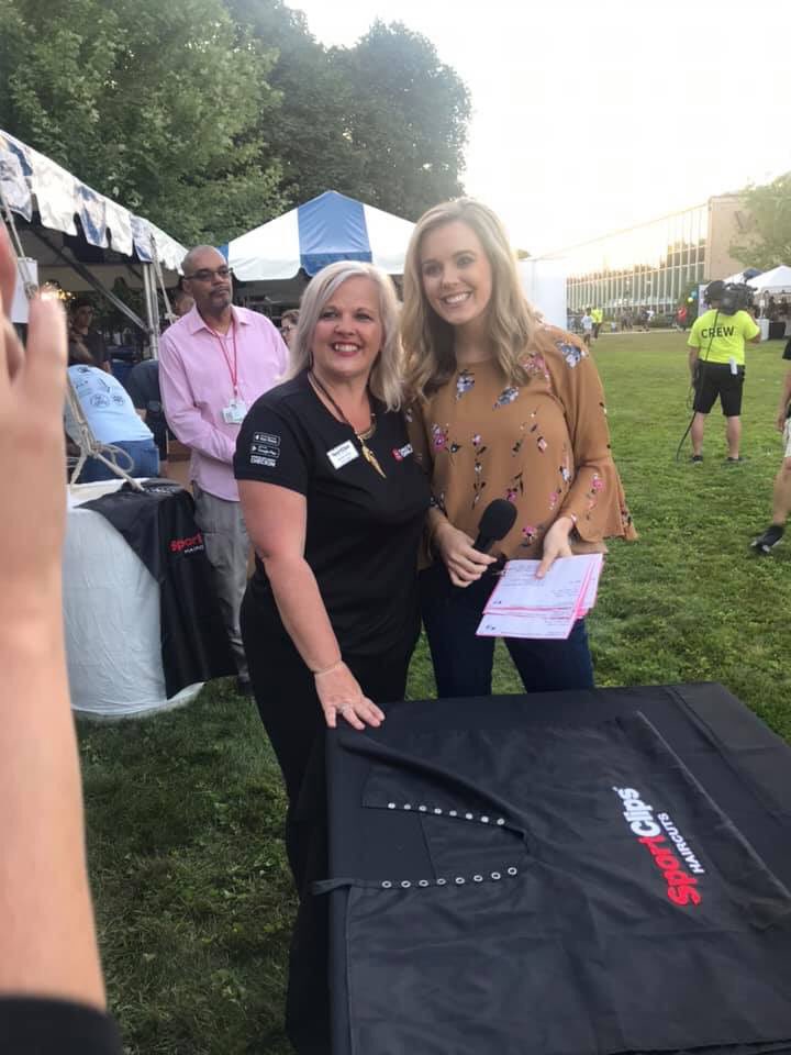 AggieRoseKirby's tweet photo. #WGN Kids fair Got to meet @MorganKolkmeyer  thank you for being so personable and kind #MySportClips #K&amp;Ateam #GuySmartJobs #CoachLife https://t.co/3DPPJ6LH8f