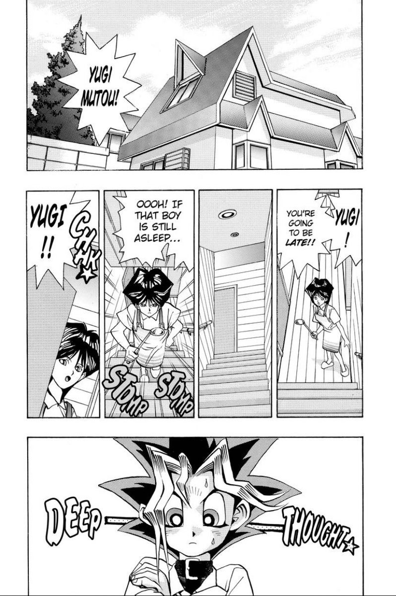 One of the most surprising twists of the Yu-Gi-Oh manga so far:Yugi has a mother (who is still alive).
