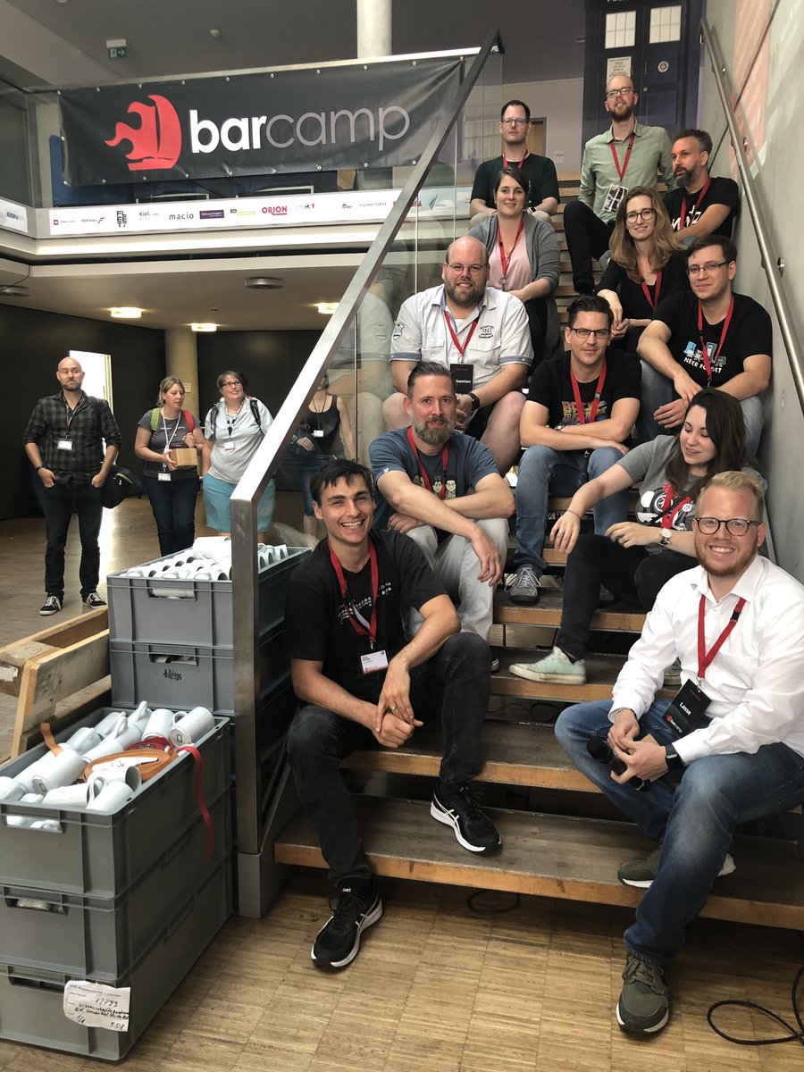 barcampkiel's tweet photo. Das Orga Team bedankt sich bei allen, die das #bcki2019 zu einem verdammt geilen Barcamp gemacht haben! #bcki https://t.co/BPuZY2GSNp