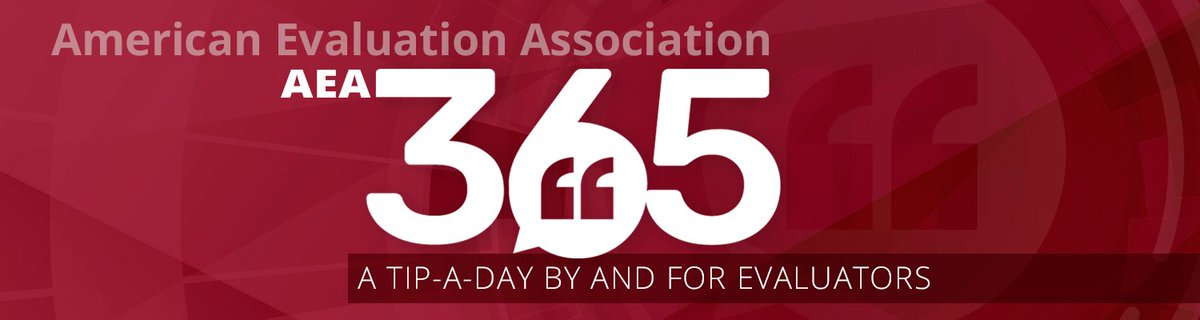 Calling all Evaluators! Submit a AEA365 blog post for La RED's featured week! AEA365 highlights Hot Tips, Cool Tricks, Rad Resources, and Lessons Learned for evaluators. Email lared.tig@gmail.com if you would like to learn more.