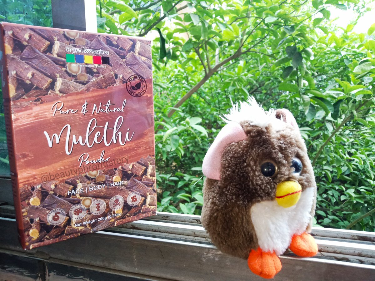 beautyphrontist's tweet image. I am trying @organixmantra  Mulethi powder for the first time. I bought it to condition my hair . It's multi purpose for skin, hair or face. My mom adds this to her mehndi / Henna as well, along with amla (gooseberry). Very nice quality and packing. #organixmantra #mulethipowder