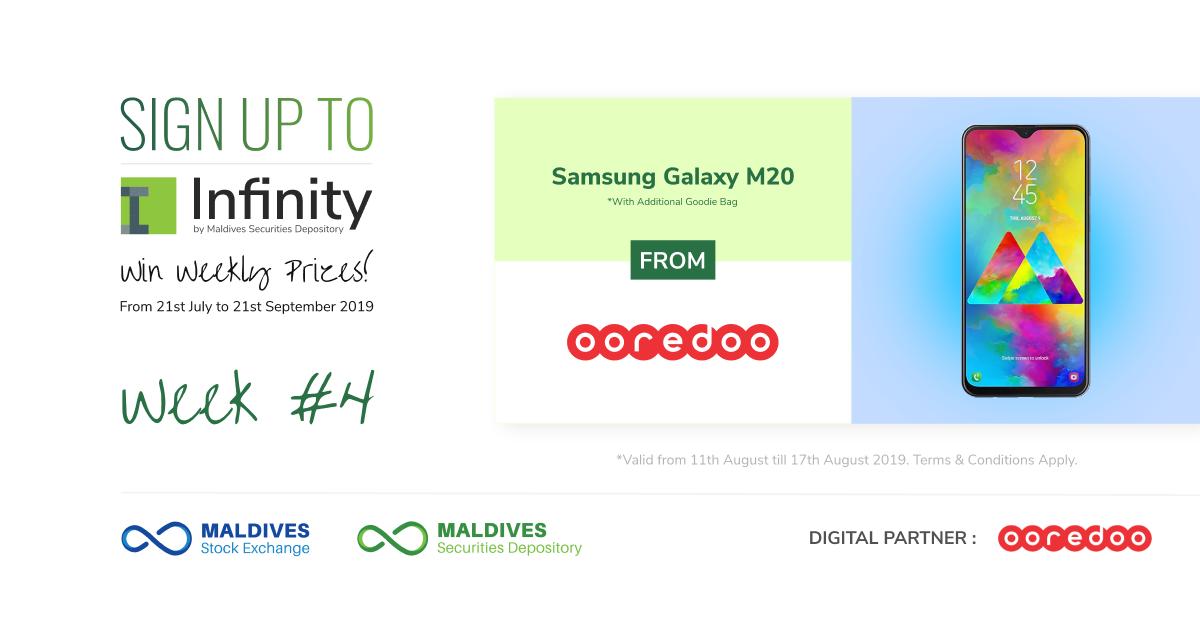 StockExchangeMV's tweet image. Treat yourself to a Samsung Galaxy M20 and a little something extra!

Sign up to infinity.mv &amp;amp; stand a chance to win these goodies from @OoredooMaldives.

Terms &amp;amp; Conditions apply: buff.ly/2JTIElk

#InfinityMV #SignUpToInfinity