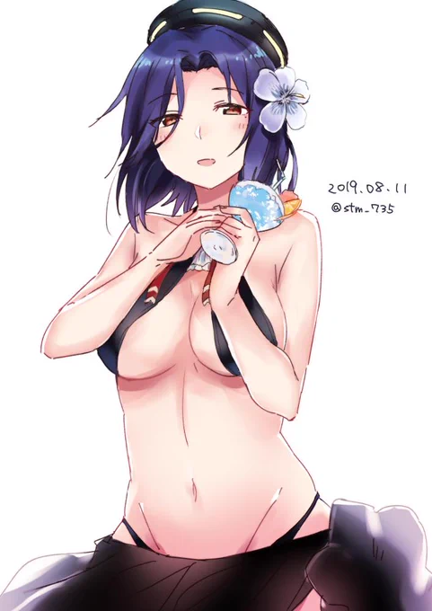 ワンドロで描いてたら時間オーバーしてた龍田さん 
