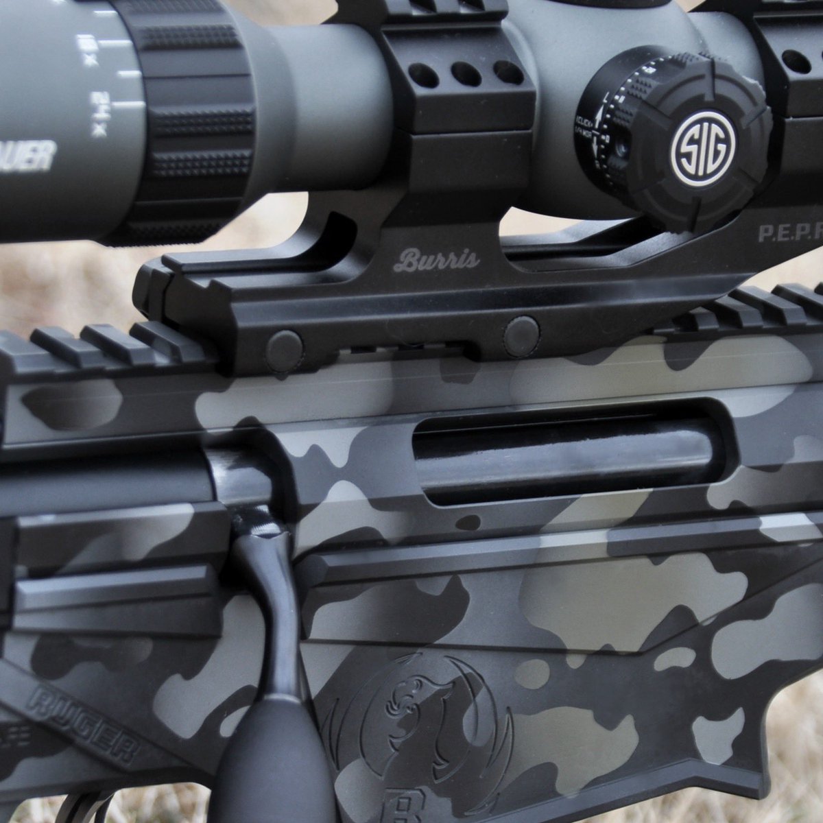 EricksonArmsLLC's tweet photo. Multicam Ruger Precision Rifle #cerakote #ruger #ericksonarms #cerakotemilitia #sigsauer #magpul #burrisoptics https://t.co/KWRDd5boko