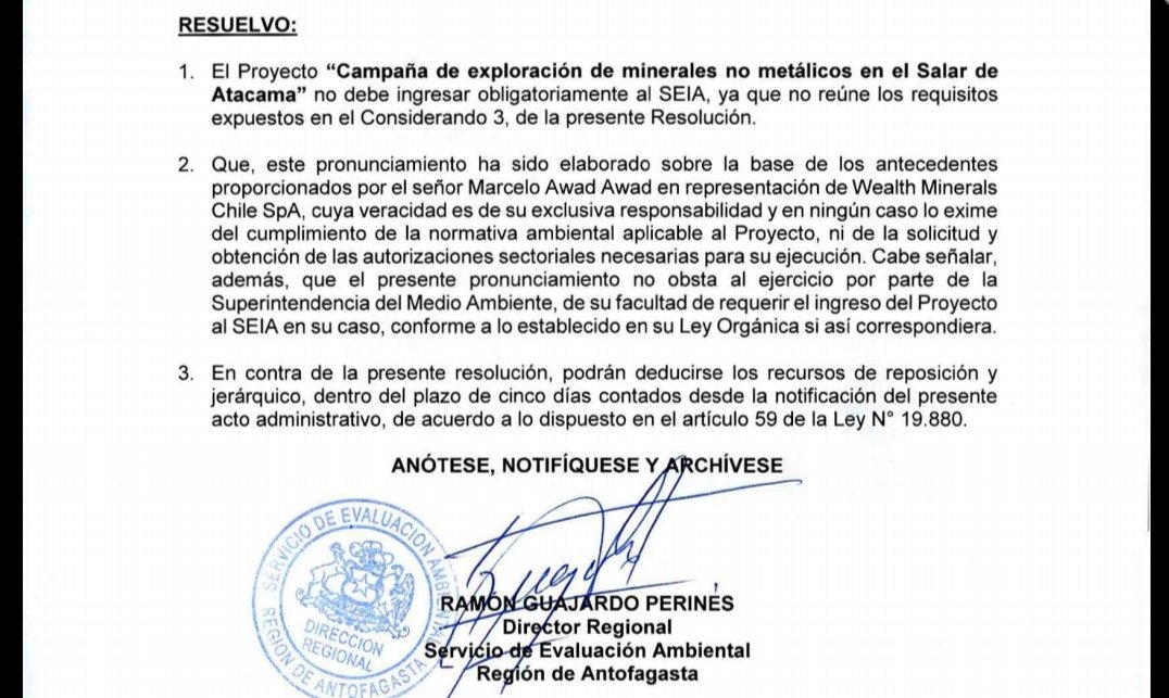flerzund's tweet photo. SEA de la Región de #Antofagasta, resuelve que proyecto de exploración de litio en el Salar del Atacama, Santuario de la Naturaleza Laguna Tebenquiche y Sitio Ramsar, no debe ingresar a evaluación como DIA ni EIA. Estará en comunidades indígenas de #Toconao, #Coyo y #Solor https://t.co/09k8zONQ8Q