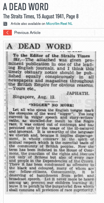 In 1941, articles pronouncing the death of the n-word, and a plea for "k*ling" to go the same way.