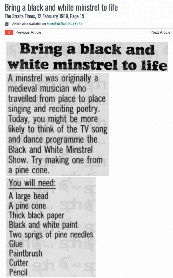 In 1989!!! Arts and crafts!!! Make your own racist masterpiece!!!