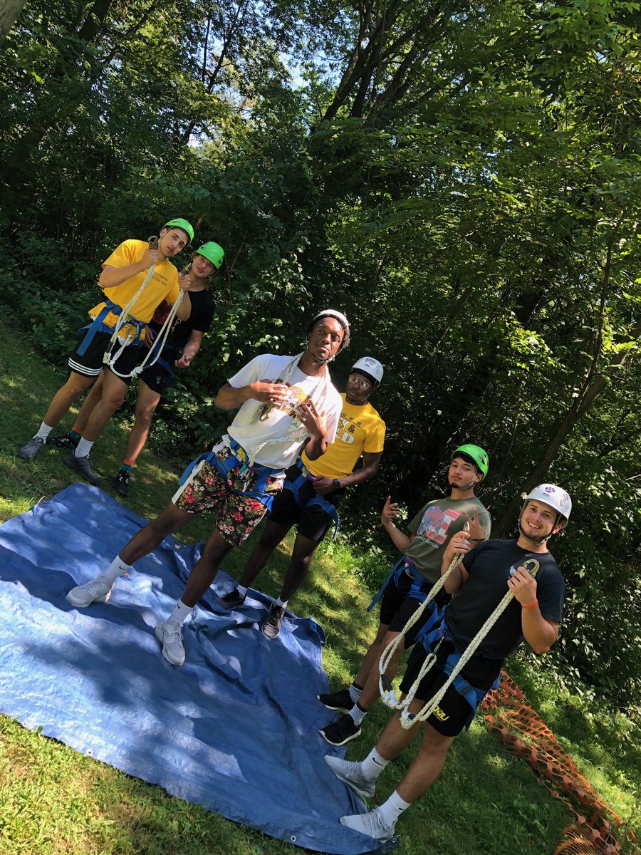 HawkQu's tweet photo. It’s Day 2 of Residence Life Training! Take a look at some of the moments from yesterday’s Rope Course with the Res. Life Team! https://t.co/WXVV1rL54Y