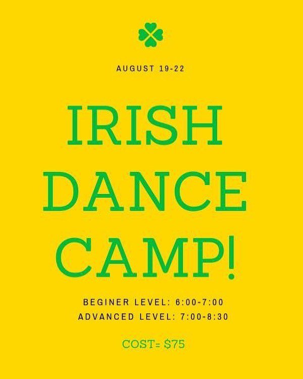 danceitoutllc's tweet photo. Irish Camp is coming up soon! See you there! 💚🍀 https://t.co/y5dxkumWK5 https://t.co/lU5JvOu7wS