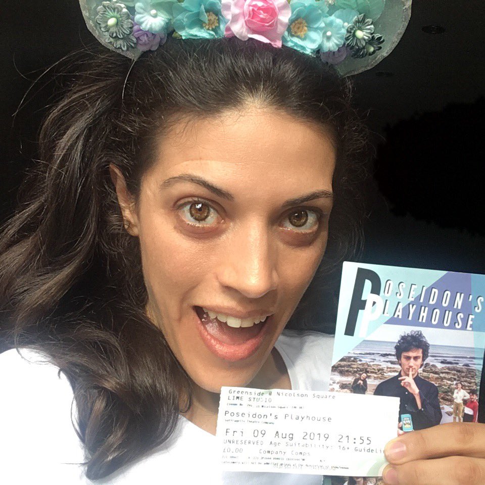 CrisLark's tweet photo. OMG you guys! Yesterday I totally manifested a ticket to see @PoseidonsPlay ‘s show at @GreensideVenue ! And you can watch the show as well at 21:55 tonight! LAST NIGHT! #makeyourfringe https://t.co/OSLU1BKrBd