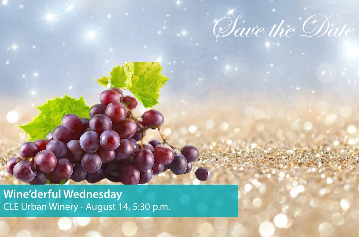 CLEeastZTA's tweet photo. Five days until Wine'derful Wednesday at CLE Urban Winery. Join Cleveland East sisters on August 14th at 5:30 pm for an introduction to Cleveland's chic tasting room in the Cedar-Lee neighborhood. #CLEeastZTA #ThisisCLE #CedarLee #alumnae #winederfulwednesday https://t.co/Ph32j0xV7v