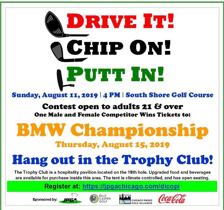 ChiWomenGolf's tweet photo. Come join @JPGACHI  for a day of fun and golf. The season is winding down in #Chicago, so let’s take advantage of this fun event. #DRIVE4Show #ChipOn #PUTTforDough @ChiWomenGolf @ChiGolfAlliance @JPGACHI https://t.co/28ROYmqSpO