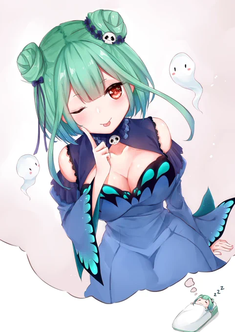 巨乳るしあ(夢)(=・ω・=)#絵クロマンサー #潤羽るしあ 
