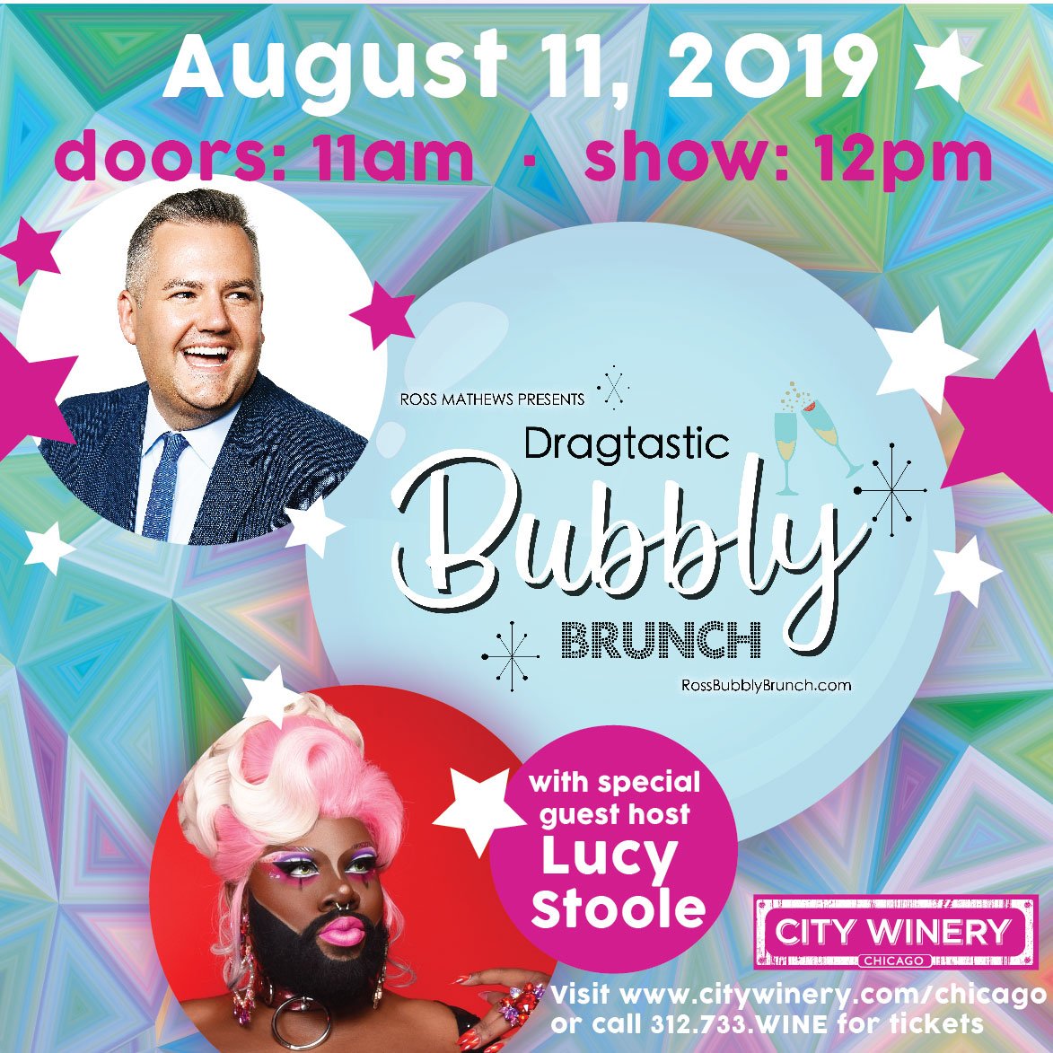 CityWineryCHI's tweet photo. TOMORROW! @helloross presents #Dragtastic #BubblyBrunch at @citywinerychi! Special guests include @LucyStoole, @MonicaBHillz, @SotomayorJade, @themisstoto, & Kelly Lauren! #rossbubblybrunch #chicago #citywinery
Grab your tickets now: https://t.co/J6dXaHt0IC https://t.co/6adDHQEuJ2