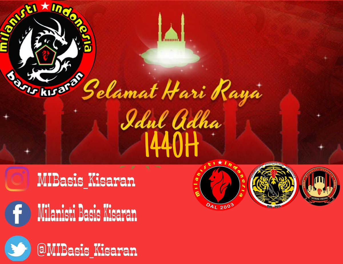 Milanisti Indonesia Basis Kisaran Mengucapkan Selamat Hari Raya Idul Adha 1440H