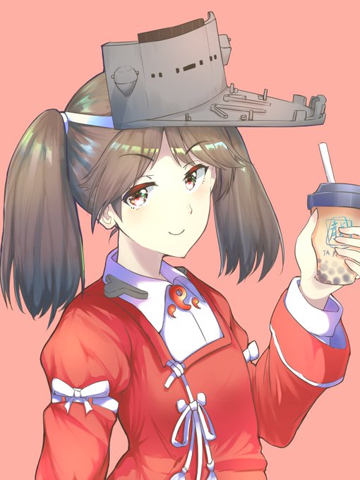 #タピオカチャレンジ
#龍驤
花より団子……ちがうか 
