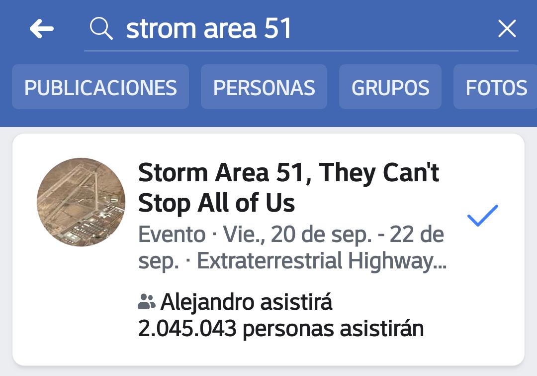 Steven_Chido's tweet photo. @WefereYT al parecer el evento para invadir el area 51 volvio a aparecer en Facebook https://t.co/be7xvbk1kK