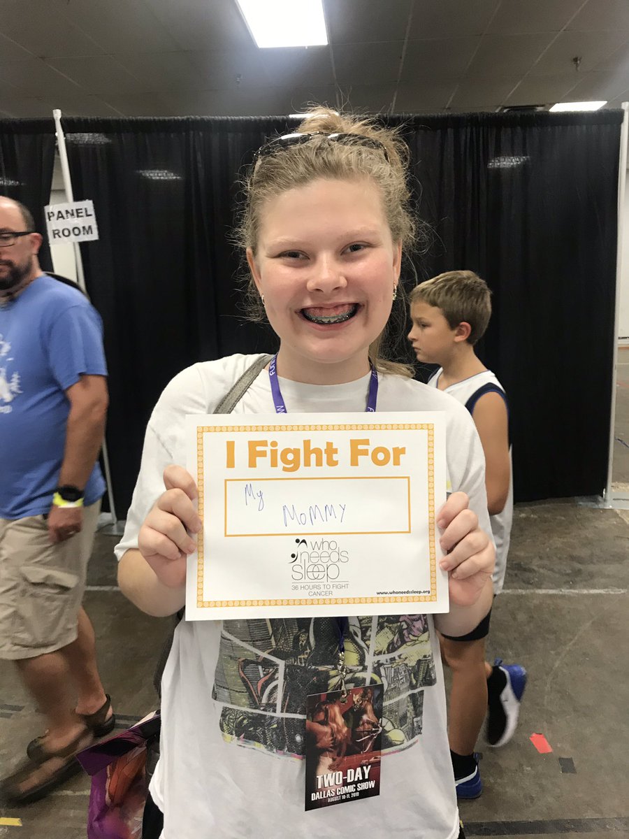 WNSTelethon's tweet photo. Stop by our booth at @dallascomicshow and let us know who you fight for. We are here until 5pm today and will be here 11-5 tomorrow. #WNS2019 #DallasComicCon #AskMeWhyIDoThis https://t.co/KUC9pBhEnY