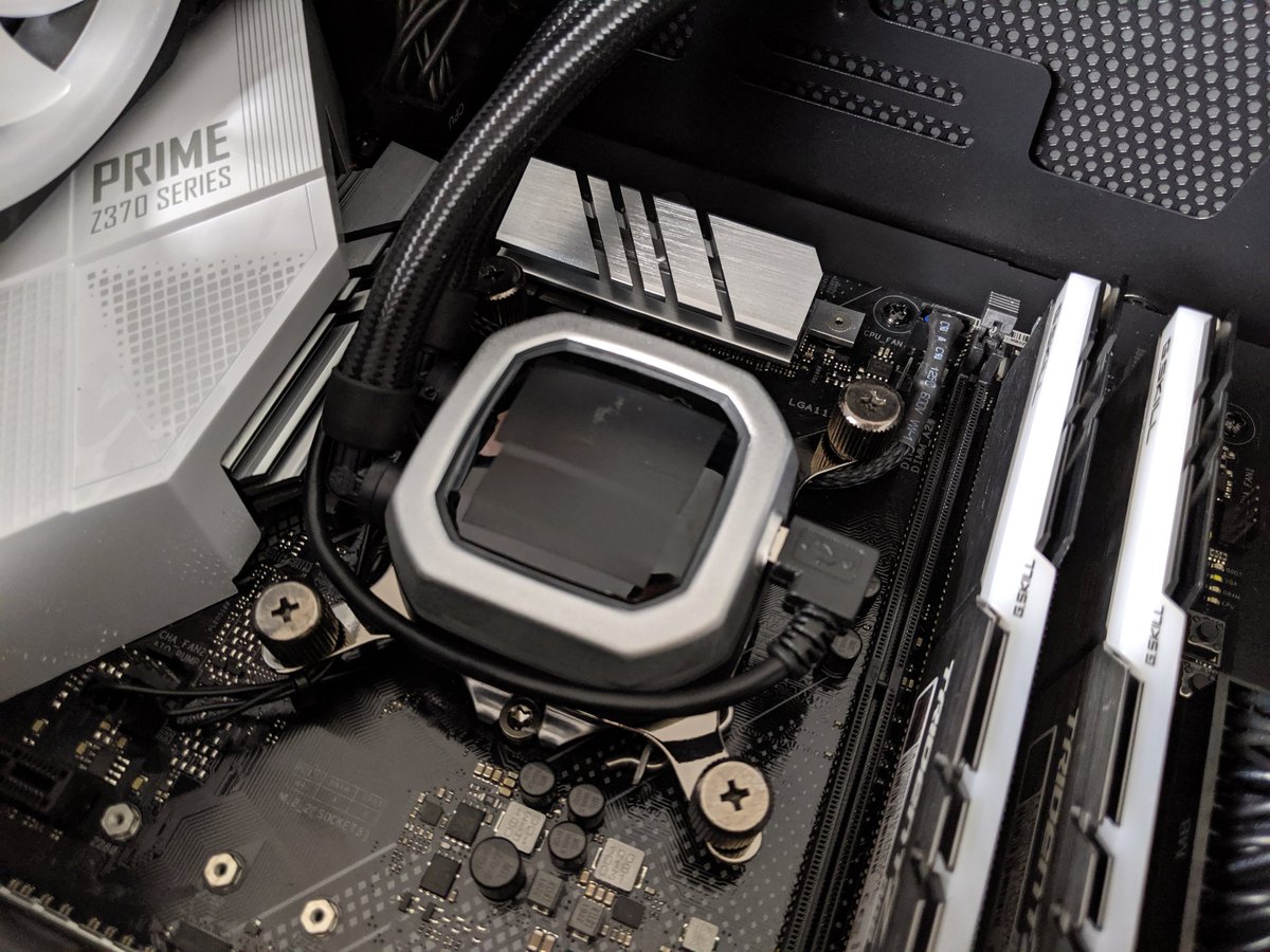 TheProfosist's tweet photo. Just a test to block out the upside-down @Corsair logo, works just need some wider black tape. #NorthernLightPC #BuildLog #modding #DIY #CustomPCBuild https://t.co/Yy7vcAcDDD
