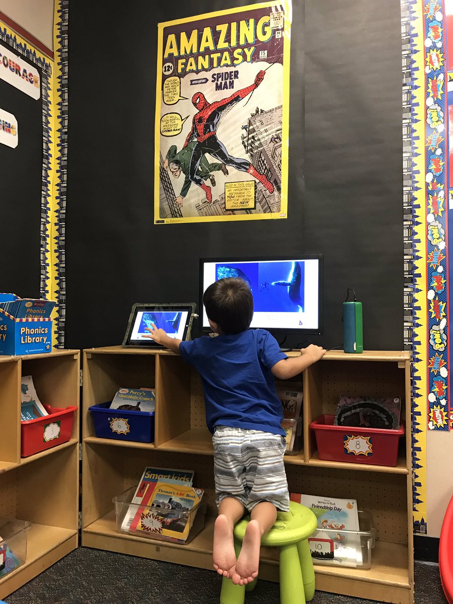 LakersHughes's tweet photo. EJ tried out our TK @EpicKidsBooks listening corner. Iโm excited for my students to have choices in their classroom library ๐ . They can choose a book or listen to one on Epic! as a group. #epicreader #k2cantoo https://t.co/1JFC6Lykkf