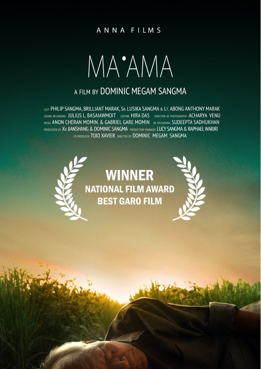 MA•AMA wins National Award for Best Garo Film. Had the privilege to shoot it and proud of it. Congratulation team MA•AMA #NationalFilmAwards2019