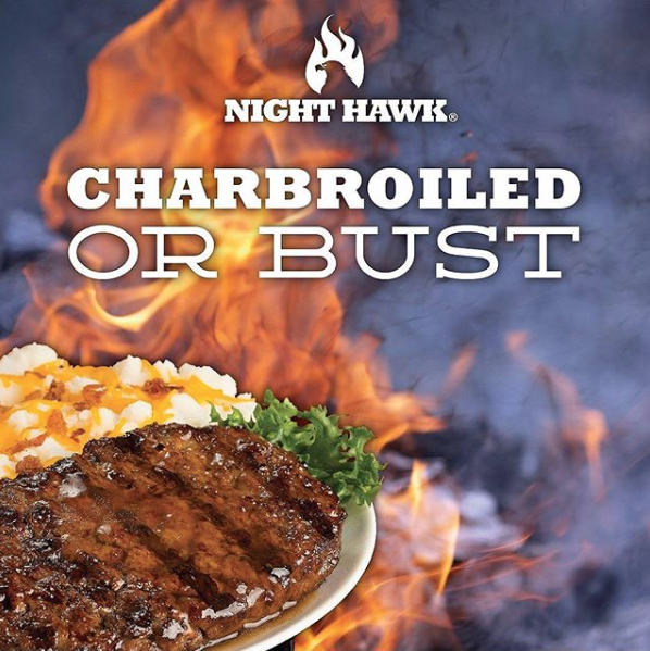 NightHawkFoods's tweet photo. Real charbroiled steak. Nothing fake. That's the Night Hawk way. 💪 https://t.co/h5fLAAIVW9