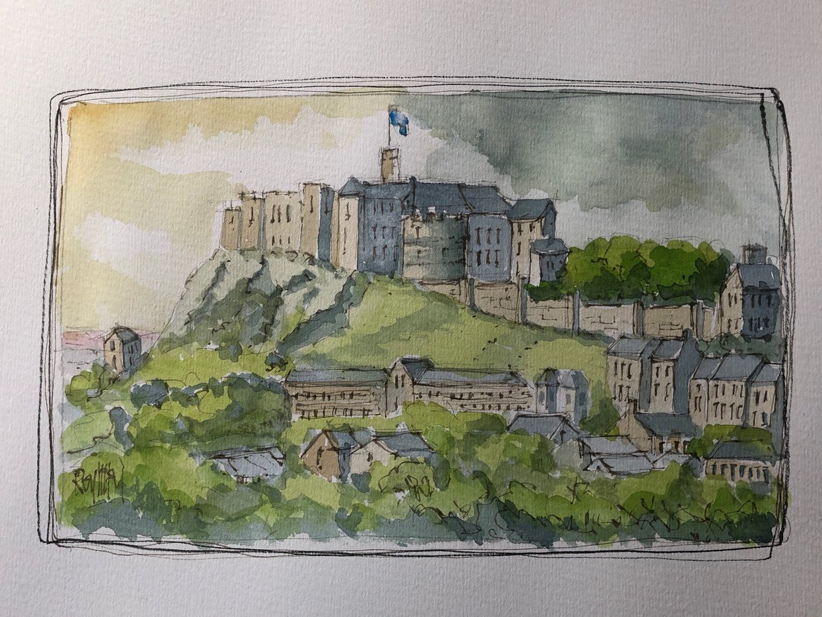 Edinburgh Castle 
watercolour and ink on paper