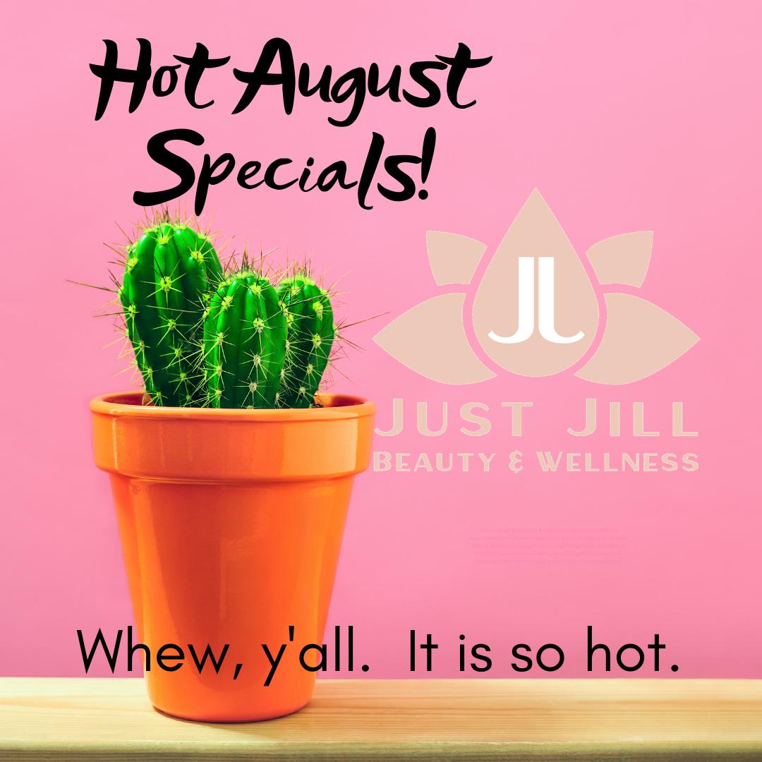 JustJillMakeup's tweet photo. Hot August specials.  Whew, y'all.  Really hot. - https://t.co/wIWdhTVDlO  #spa #spaday #dayspa #selfcare #selflove #pamperyourself
 We have facials, spray tans and private makeup lessons 30-40% off right now! Click on the link to check them out. https://t.co/sLoNVJAZze