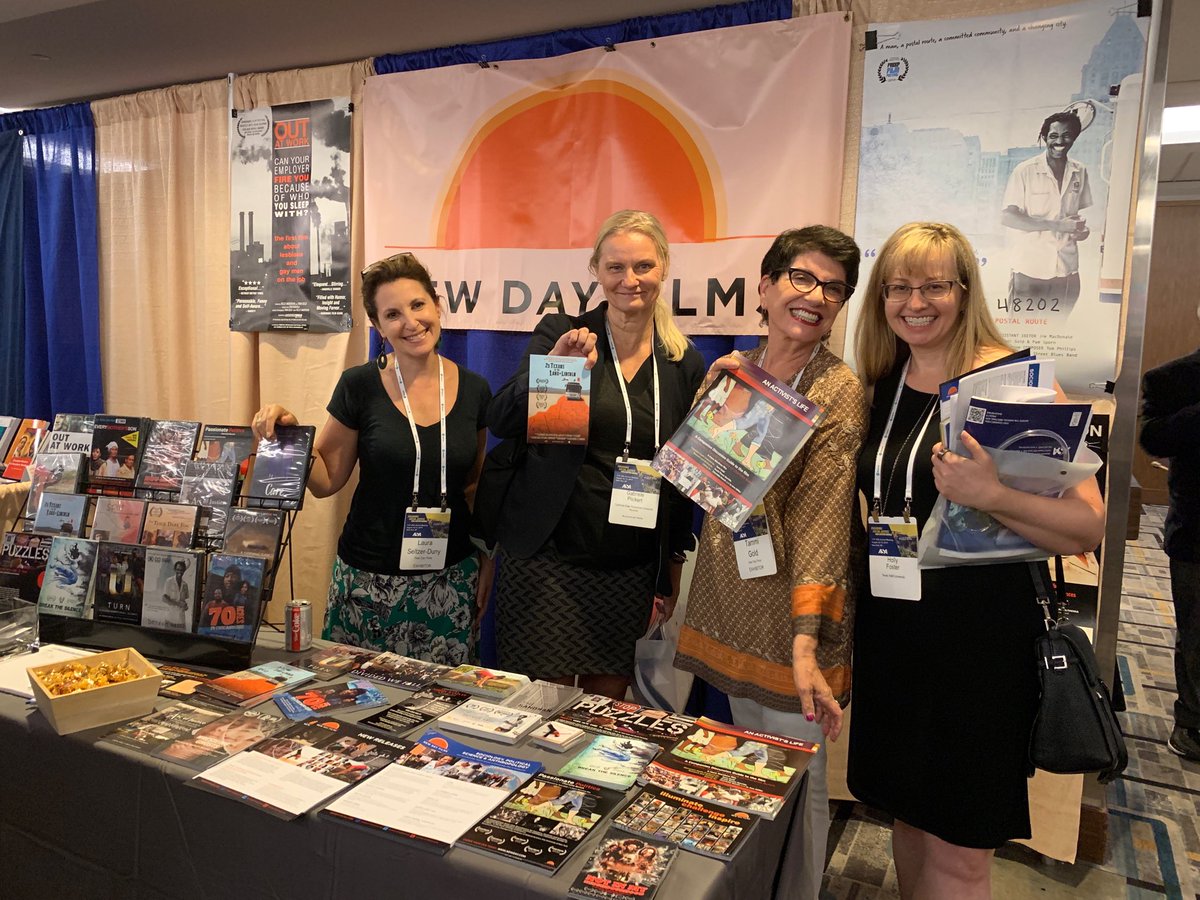 Lot’s of interest in ⁦<a href="/newdayfilms/">New Day Films</a> booth at #ASA19 ⁩ <a href="/ASAnews/">ASA Sociology</a>⁩