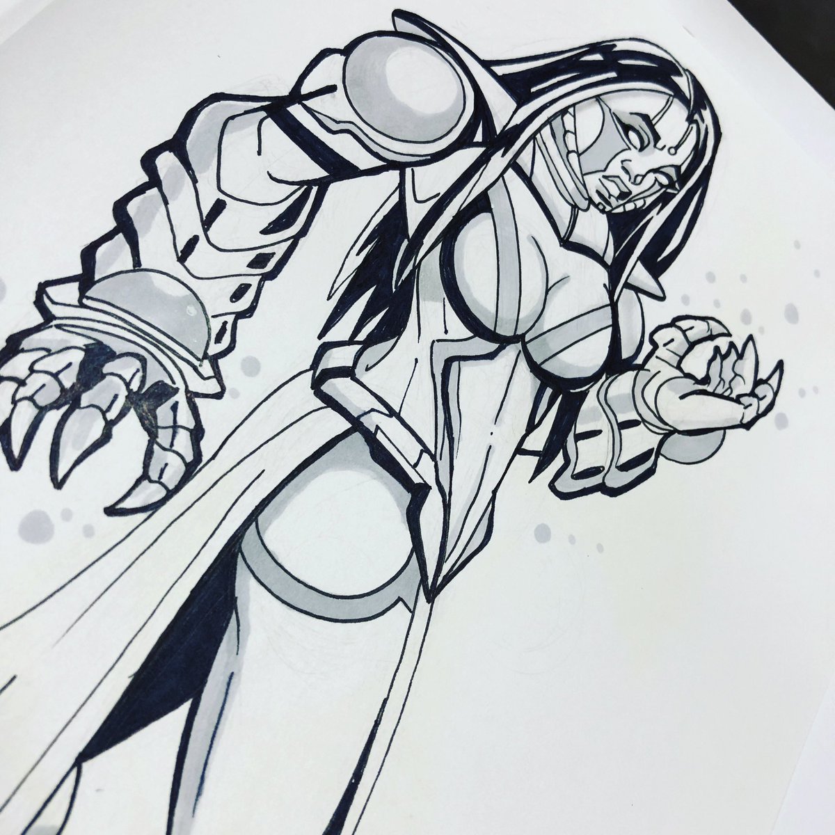 ErikReevesart's tweet photo. First Con Sketch for DAY ONE of #Dallascomicshow Fantasy Festival! #Comics #makecomics #comicbook #comicart #promotecomics #supportcomics #patreon #DCS #DCS2019 #DCSFF #DCSFF2019 #erikreevesart #hoodratzinspace ⭐️⭐️⭐️⭐️⭐️ https://t.co/nTptiydd4p