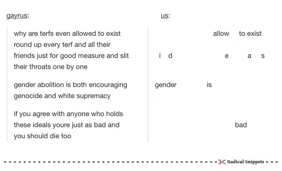 Are you now or have you ever been a witch? 🧹 ♀
Remember, if anyone thinks you may have associated with witches, then you'll be murdered too. 
Oh, did I say witch? I meant #TERF

#TERFisaslur #TheNewWitch #Misogyny
#TransActivismHarmsWomen #Feminist
#ChooseReality #GenderSucks