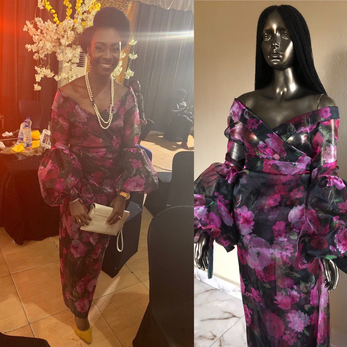 TITIBELO_'s tweet photo. πΊπ·Our Fav @ogehezeonu is a Beautiful #WeddingGuest #InThatTITIBELOSet!
OffShoulder Bubble Sleeve #IroAndBuba Available in Different Sizes and Prints for N19,999!
#BuyNigerian #BuyTITIBELO #MadeInNigeria https://t.co/OR06RunlLL