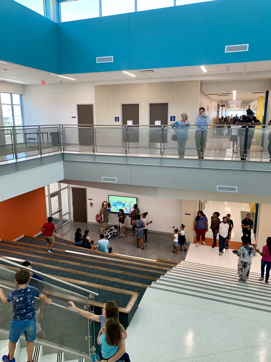 Shunnie1920's tweet photo. The June W. Davis Elementary School Ribbon Cutting Ceremony!! It’s official!!!! 💙 Congrats to Our Bella, Momma June, the students and staff of this incredible school!!! Hats off to Crowley ISD, what a superb ceremony!!!! #DavisTrailblazers 💥💥 @CrowleyISD https://t.co/2OKxtnkcLy