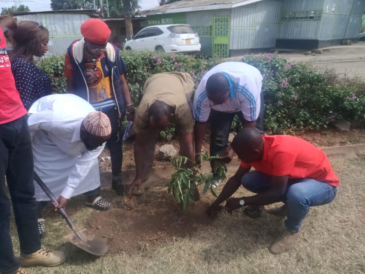 KayoleCJC's tweet photo. This tree was planted to signify new working relationships between @NPSOfficial_KE Human Rights Defenders and the Community at large @UhaiWetu @Javan_thepoet
#KayoleDialogue
#IYD2019
#StopCriminalizationofPoverty https://t.co/3Lmc8eCvFa