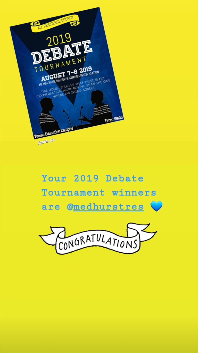 WITS_ARSC's tweet photo. @HallMedhurst took it home for the win 👏 congratulations to the speakers and the house of divas 🏆

The best did best 💙 https://t.co/AlzSlh50hq
