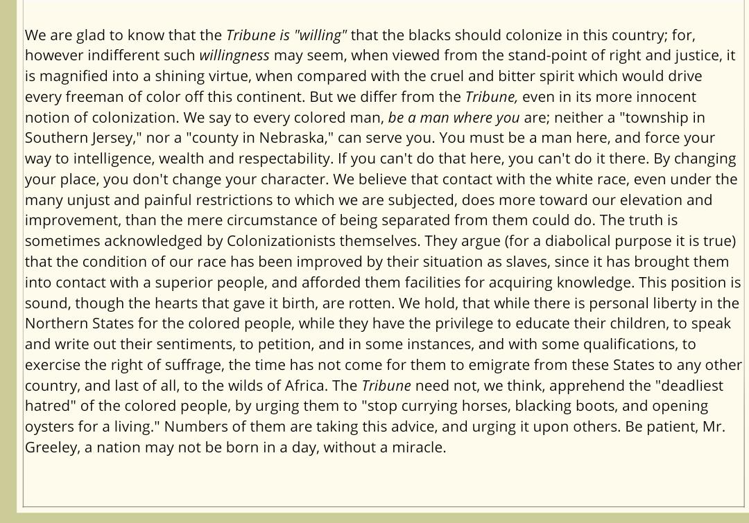 RT @xspotsdamark: @Shango5T This from the Frederick Douglass Papers. February 16th 1852 Letter to the Tribune https://t.co/dJBI2LC7nG