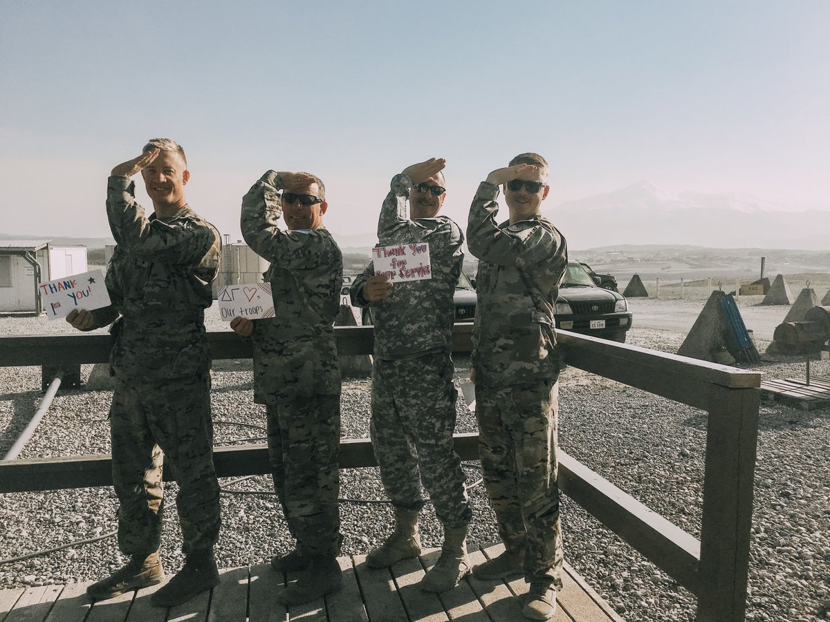 bamadeltagamma's tweet photo. We take pride in sending care packages and cards to soldiers stationed around the world. Thank you for all that you do for our country! 😊 https://t.co/Vac9O2lPJX