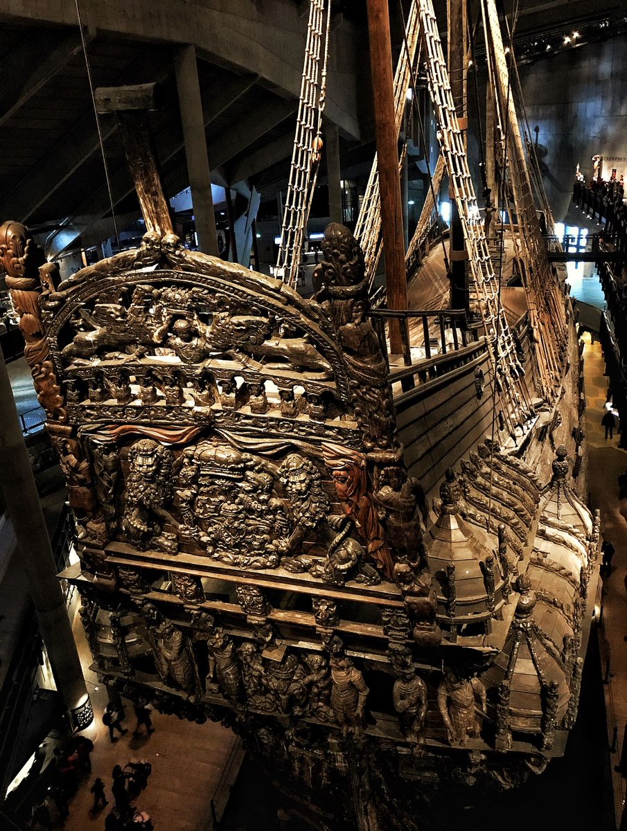 Today in 1628 the Vasa, the latest, most powerful and advanced ship in the Swedish navy set off on its maiden voyage. After travelling about 1,300m it capsized and sank. It was raised after 333 years on the seabed. Now @thevasamuseum is one of my favourite places in the world.