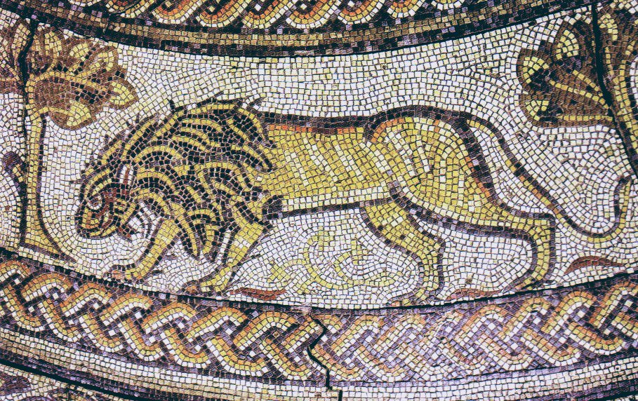 Roman Britain News on Twitter: "A very fine lion for #WorldLionDay,  featured on the spectacular Orpheus #mosaic from the palatial #Roman villa  at #Woodchester, Gloucestershire. #RomanBritain #RomanArchaeology #Lion  #RomanMosaics #Archaeology https://t ...
