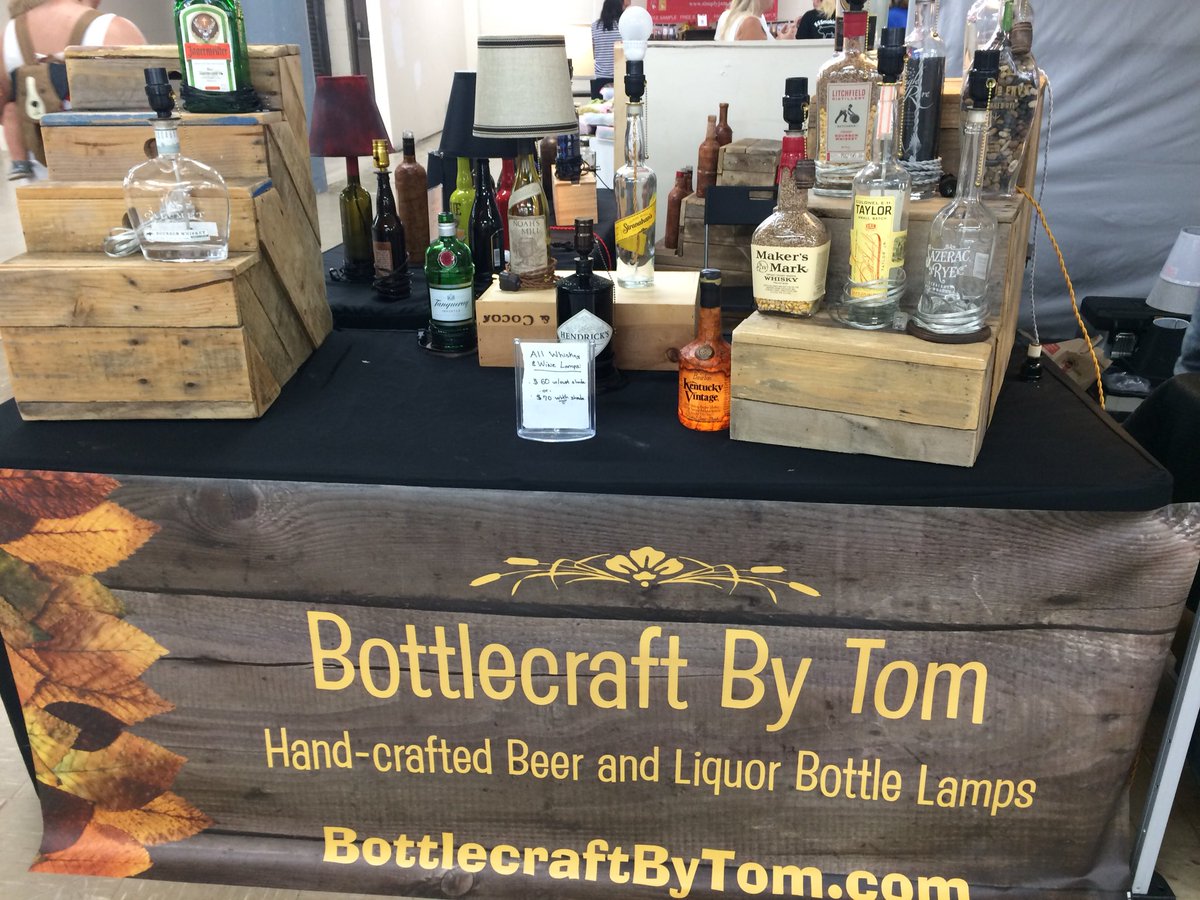 Pics of the BottleCraft booth at the #MadeinConnecticut Expo! Come by today or tomorrow support #bottlecraftbytom and other local CT businesses. #madeinct #shoplocal #bottlelamps #craftfair #lightwhatyoudrink