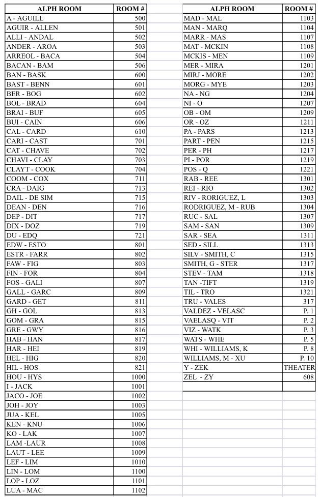 dodbacks's tweet image. Hey Dback’s! We can’t wait to welcome you back! Here are the homerooms you report to @ 7am on Monday! #wearedo