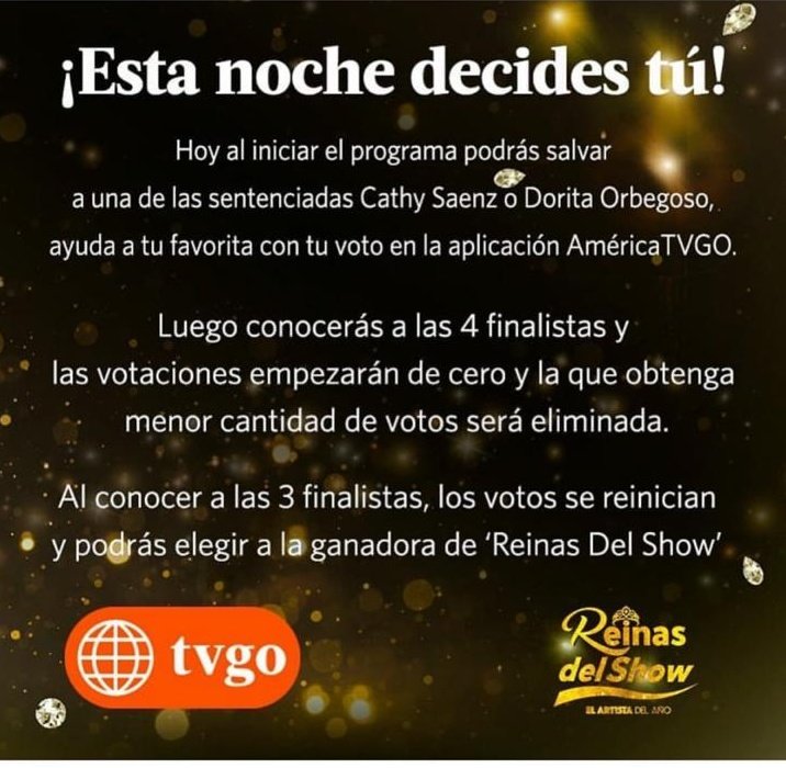 jimmyou___'s tweet photo. Hoy gran final de #ReinasDelShow por @americatv_peru podremos elegir a la ganadora!!! A descargarse todos #AmericaTvGo y a votar por nuestra reina favorita 😀 https://t.co/q8sEIqGVoh