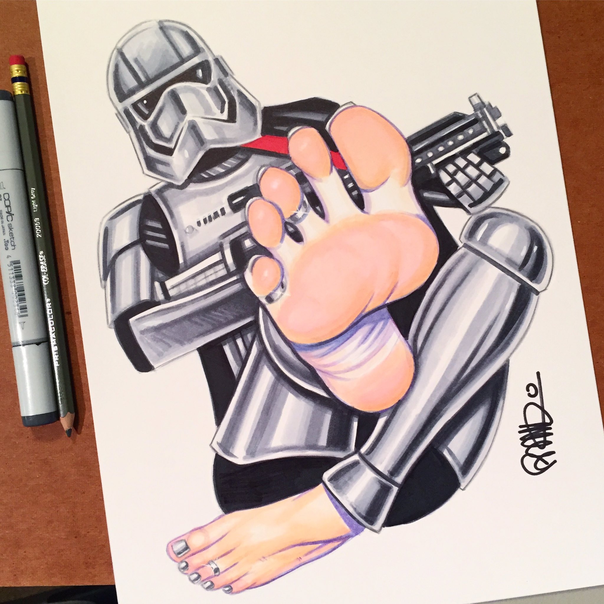 “"Rebel Scum!" Captain Phasma custom barefoot sketch” .