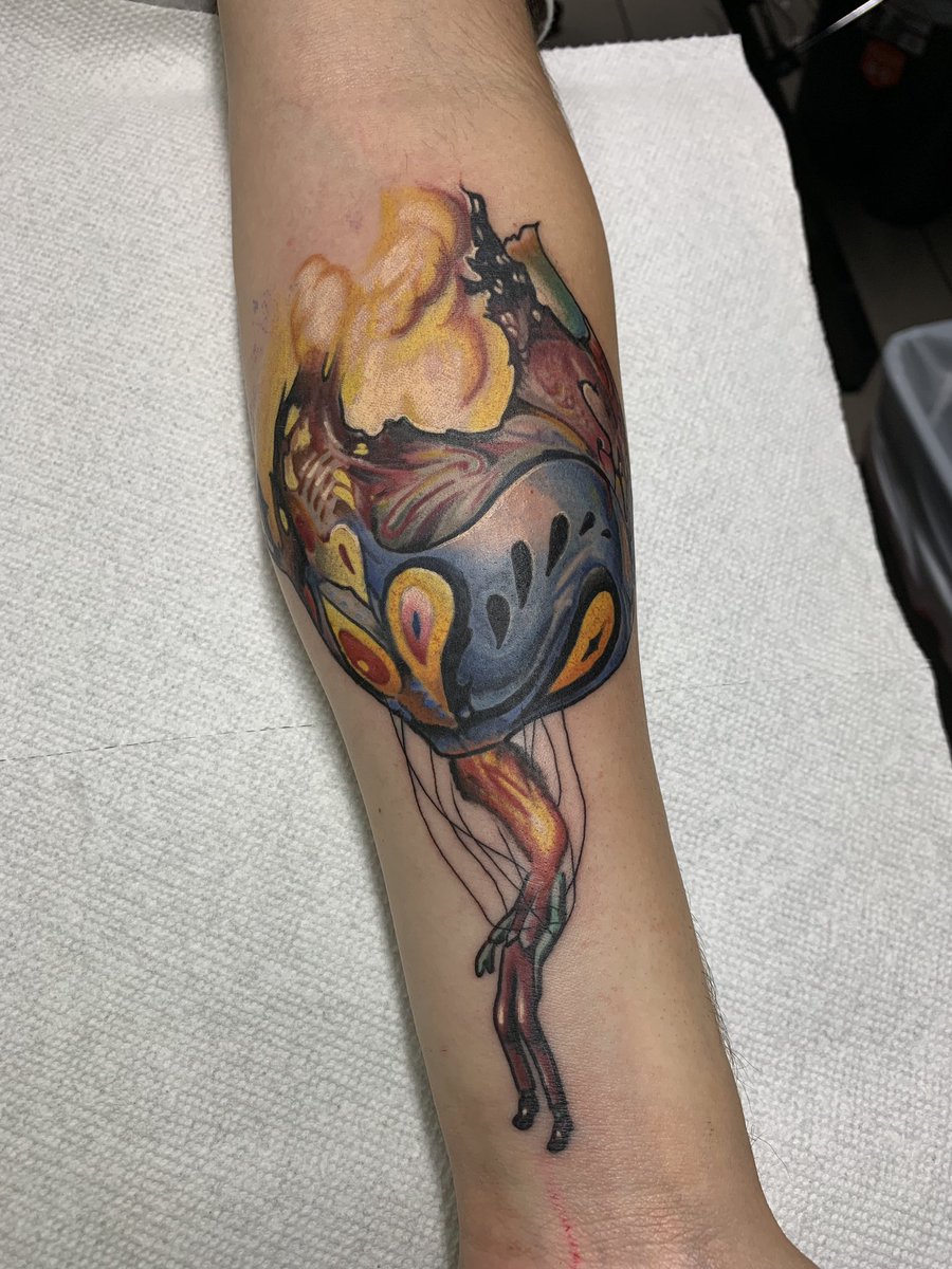 xMellowRello's tweet image. Anyways, here’s a @circasurvive tattoo I did a few weeks back. @AnthonyGreen