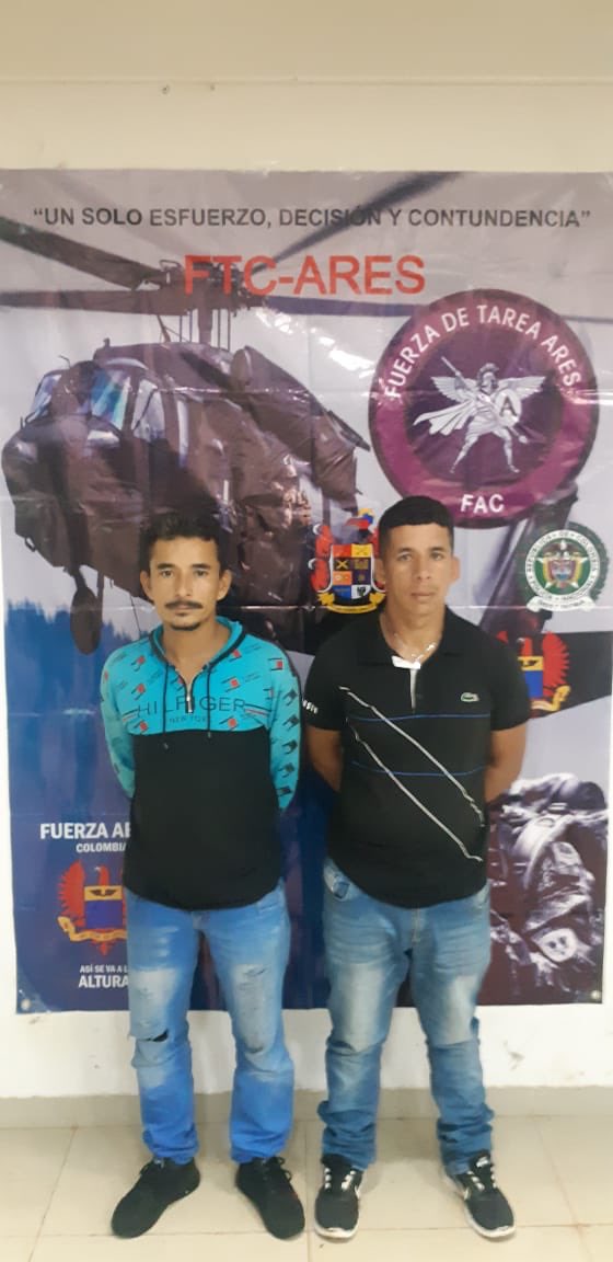 FuerzaAereaCol's tweet photo. #Importante | En los municipios de Santa Rosalía y Puerto Carreño, Vichada, se desarrolló operación #FFAA que permitió la captura de dos integrantes del G.D.O ‘Puntilleros’ y la incautación de material de guerra. #FTCAres #LaVictoriaEsDeTodos  https://t.co/BGc8viidBO https://t.co/Qk73fC2hGF