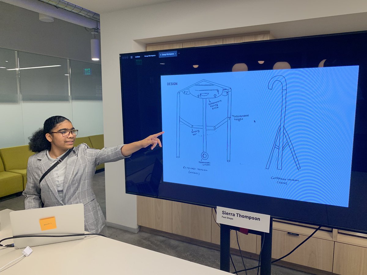 dlrowseom's tweet photo. Wow... super impressed with design work by students in our first studio classes! 😳👍🏾👏🏾  Congrats to them and all the volunteers who helped this program be a success! https://t.co/x3dGnum869