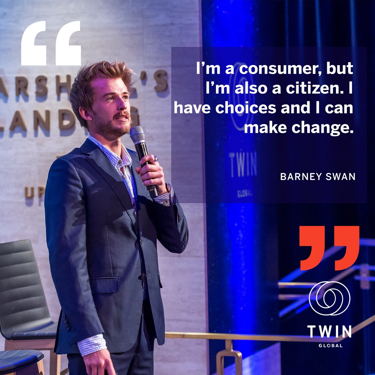 TWIN_GLOBAL's tweet photo. Everyone has the power to make an impact. Barney Swan, the creator of TheClimateForce Challenge, shared his project's mission with us at #TWINGlobal2018. Learn more: https://t.co/aEv0xDiHon https://t.co/YHurL9D4Yw